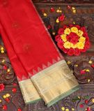 Red Gadwal Silk Saree T3321941