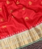 Red Gadwal Silk Saree T3321944