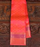 Orangish Pink Soft Silk Saree T3336681