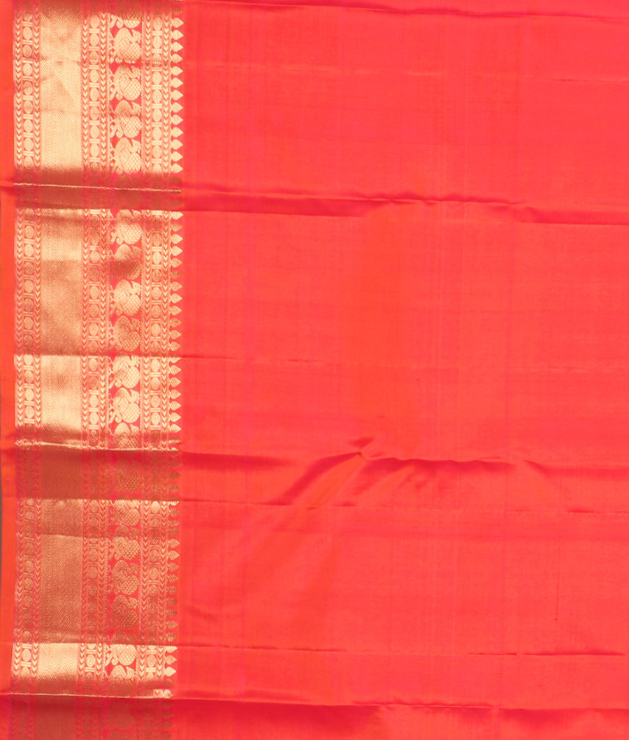 Orangish Pink Soft Silk Saree T3338023