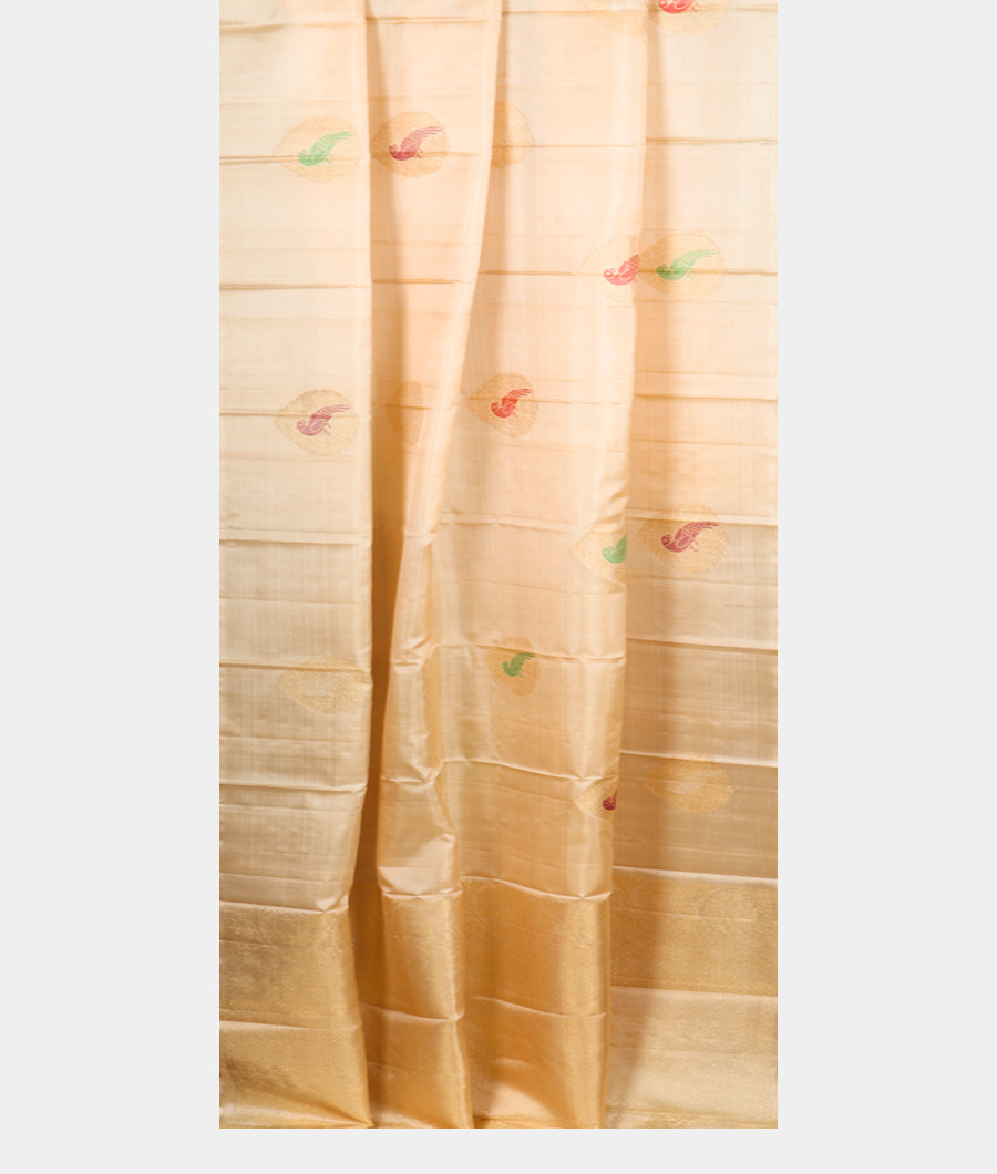 Cream Handwoven Kanjivaram Silk Dupatta T1550132