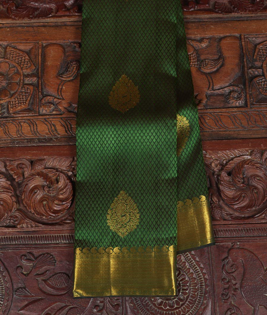 Green Handwoven Kanjivaram Silk Saree T324589-image