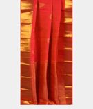Orangish Pink Handwoven Kanjivaram Silk Saree T3245142