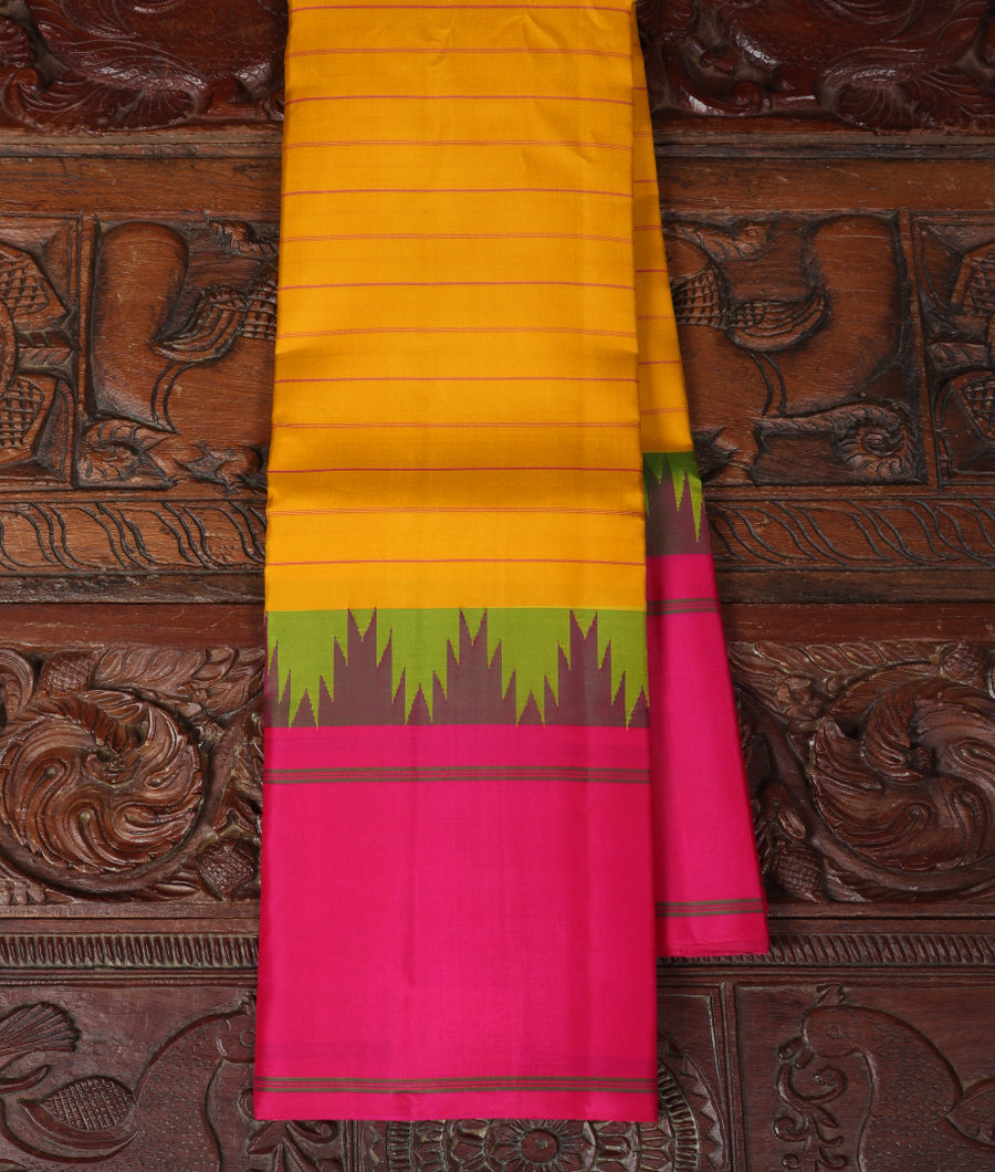 Yellow Handwoven Kanjivaram Silk Saree T318144-image