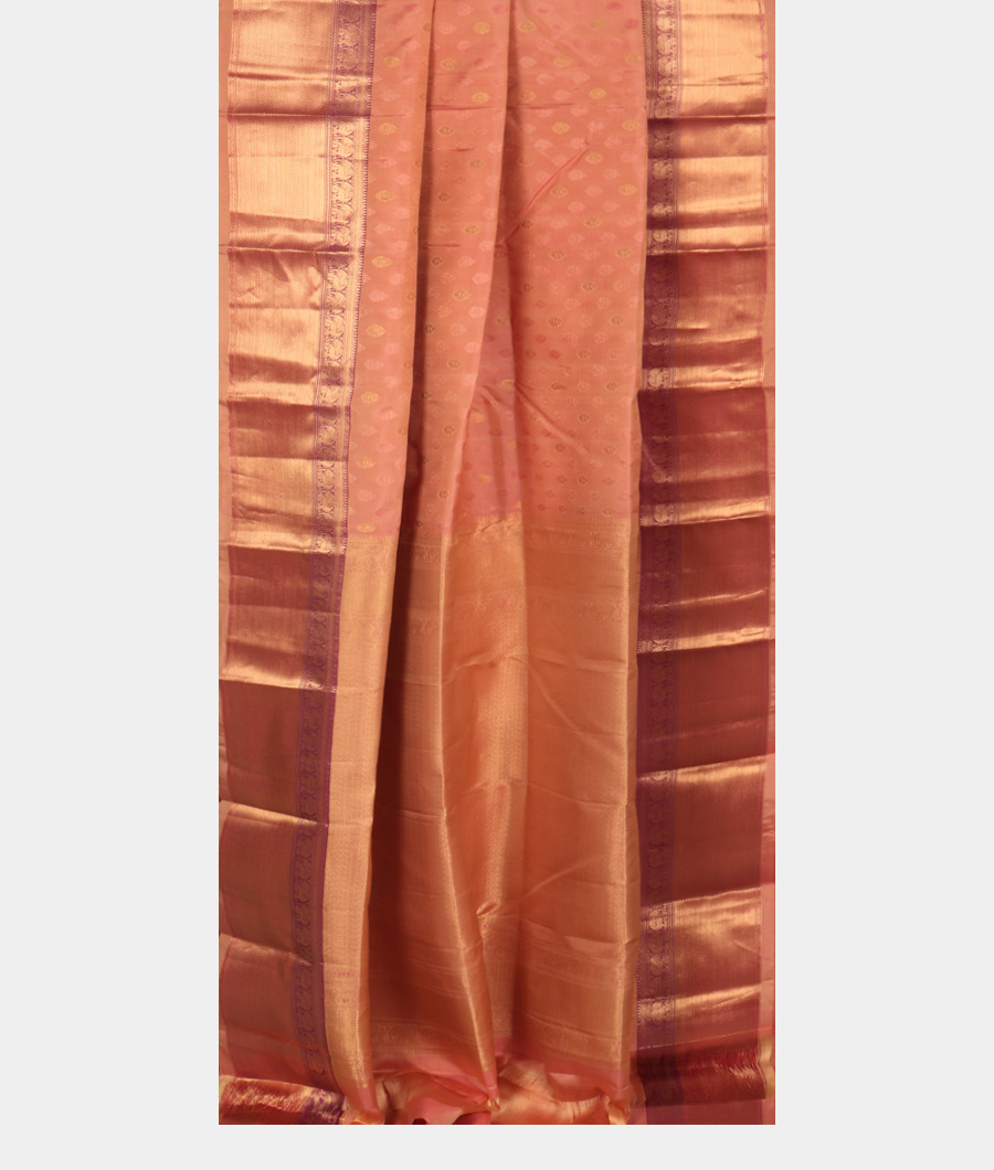 Peach Soft Silk Saree T3337722