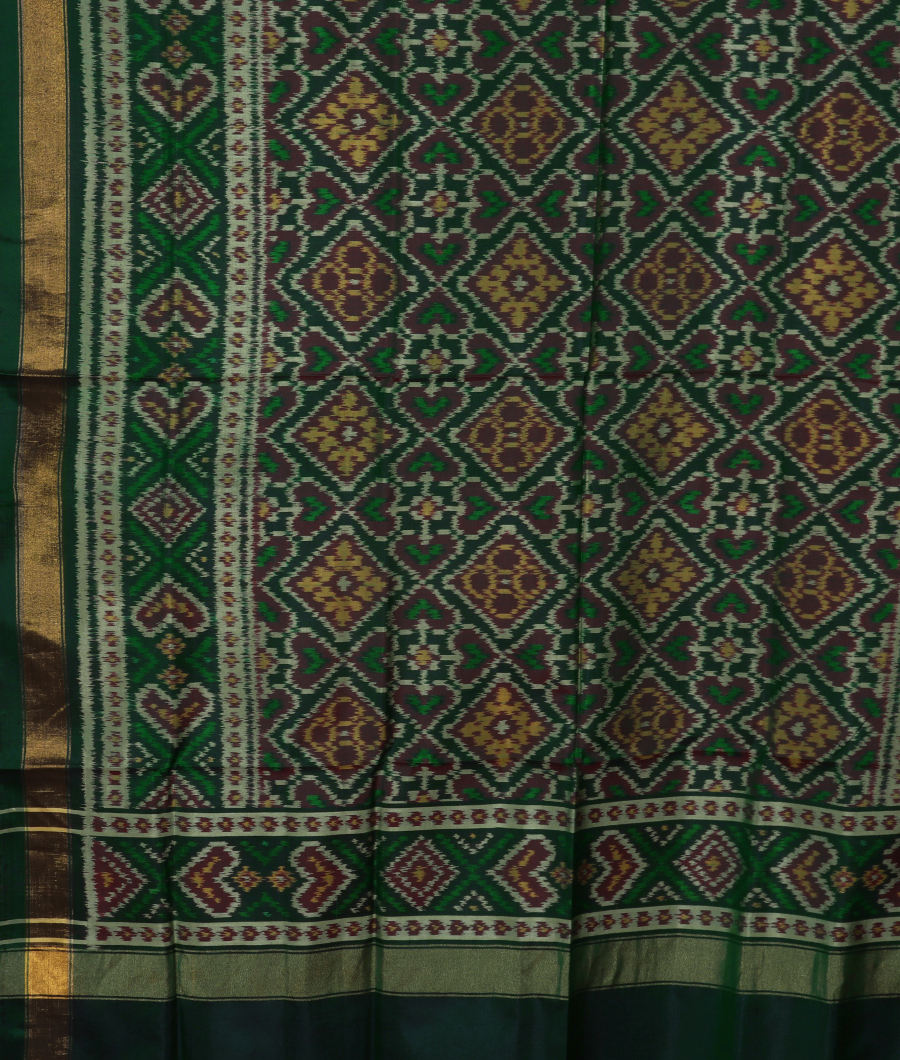 Green Patola Silk Dupatta T2879193