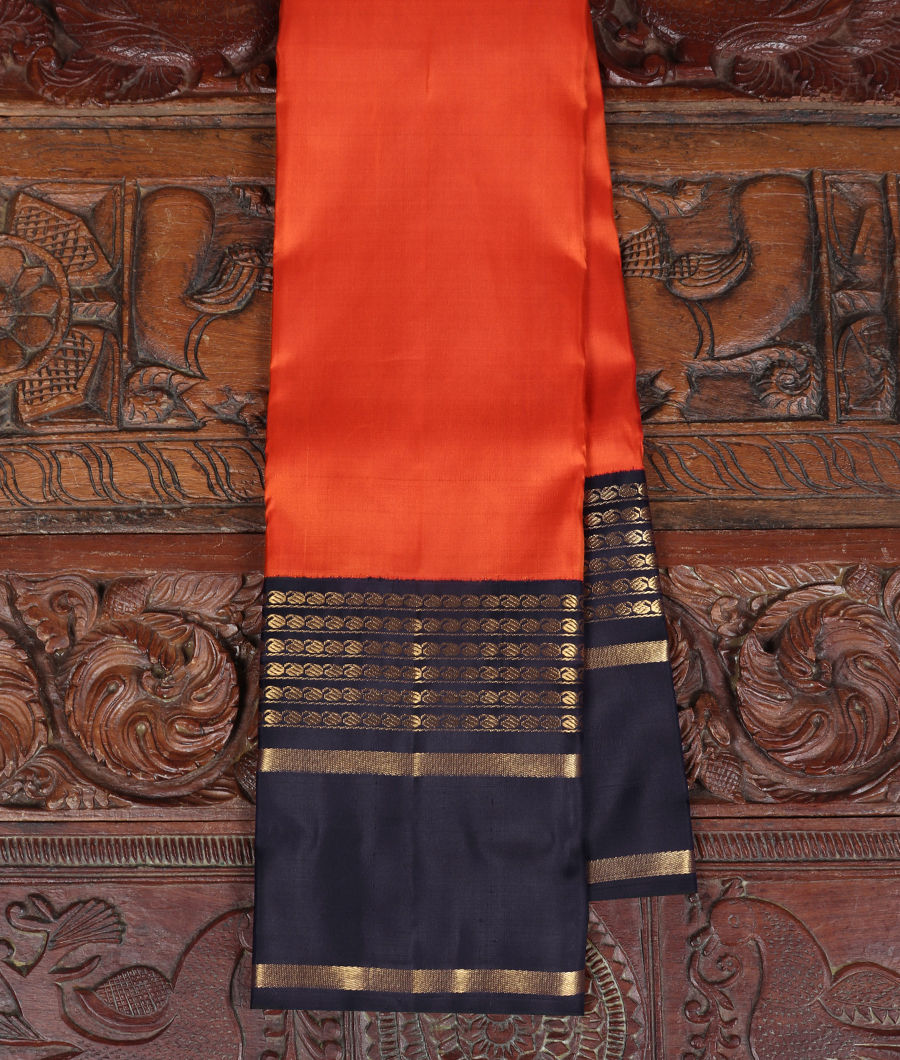 Rust Handwoven Kanjivaram Silk Saree T314163-image