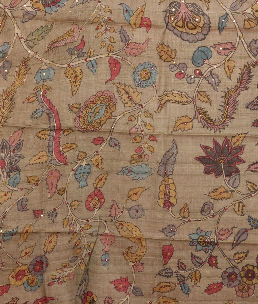 Pink Woven Tussar Saree T3289413