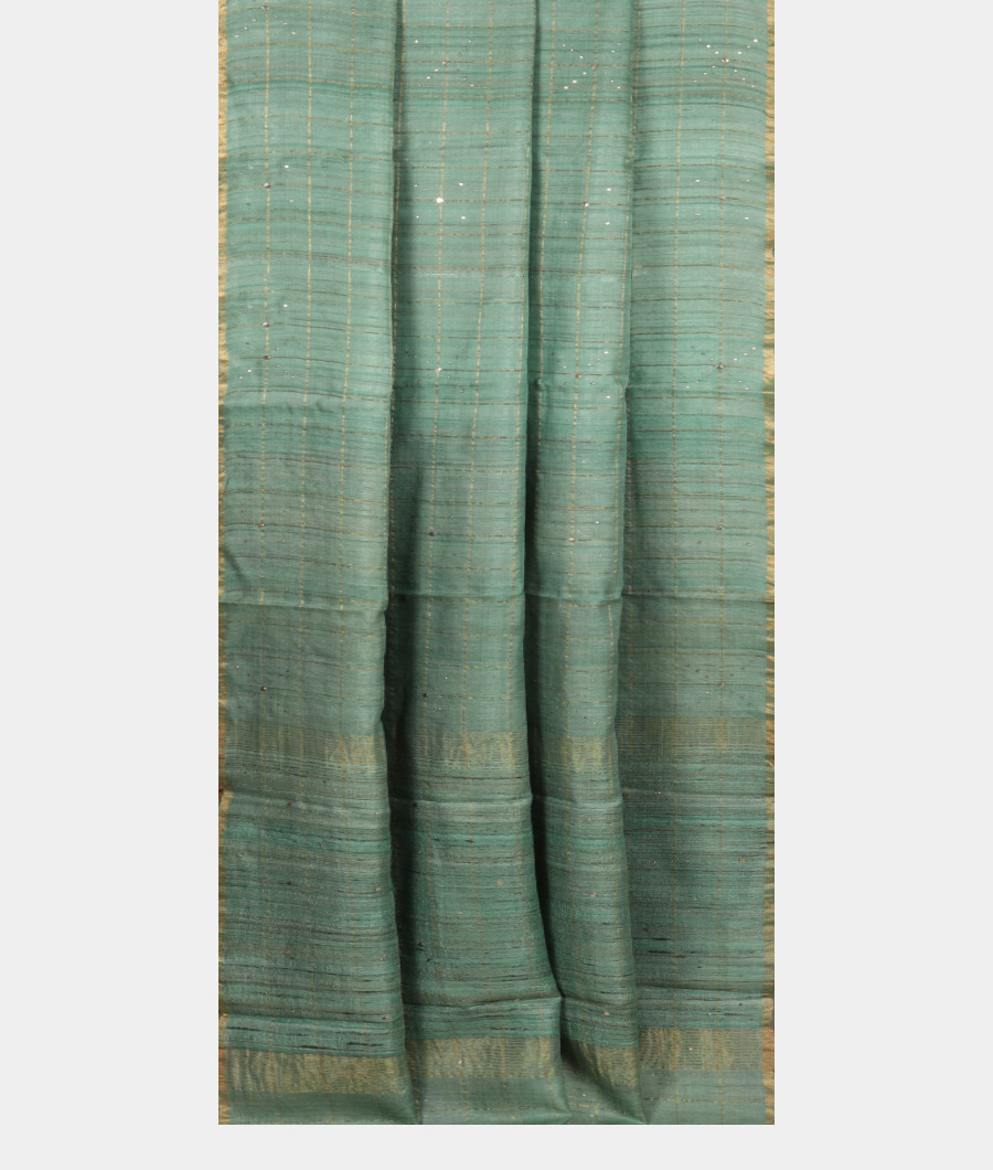 Blue Woven Tussar Saree T3289462