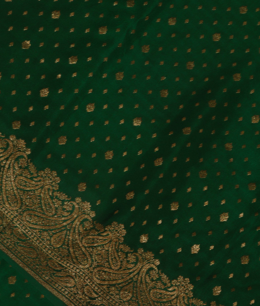 Green Crepe Silk Saree T307536-image