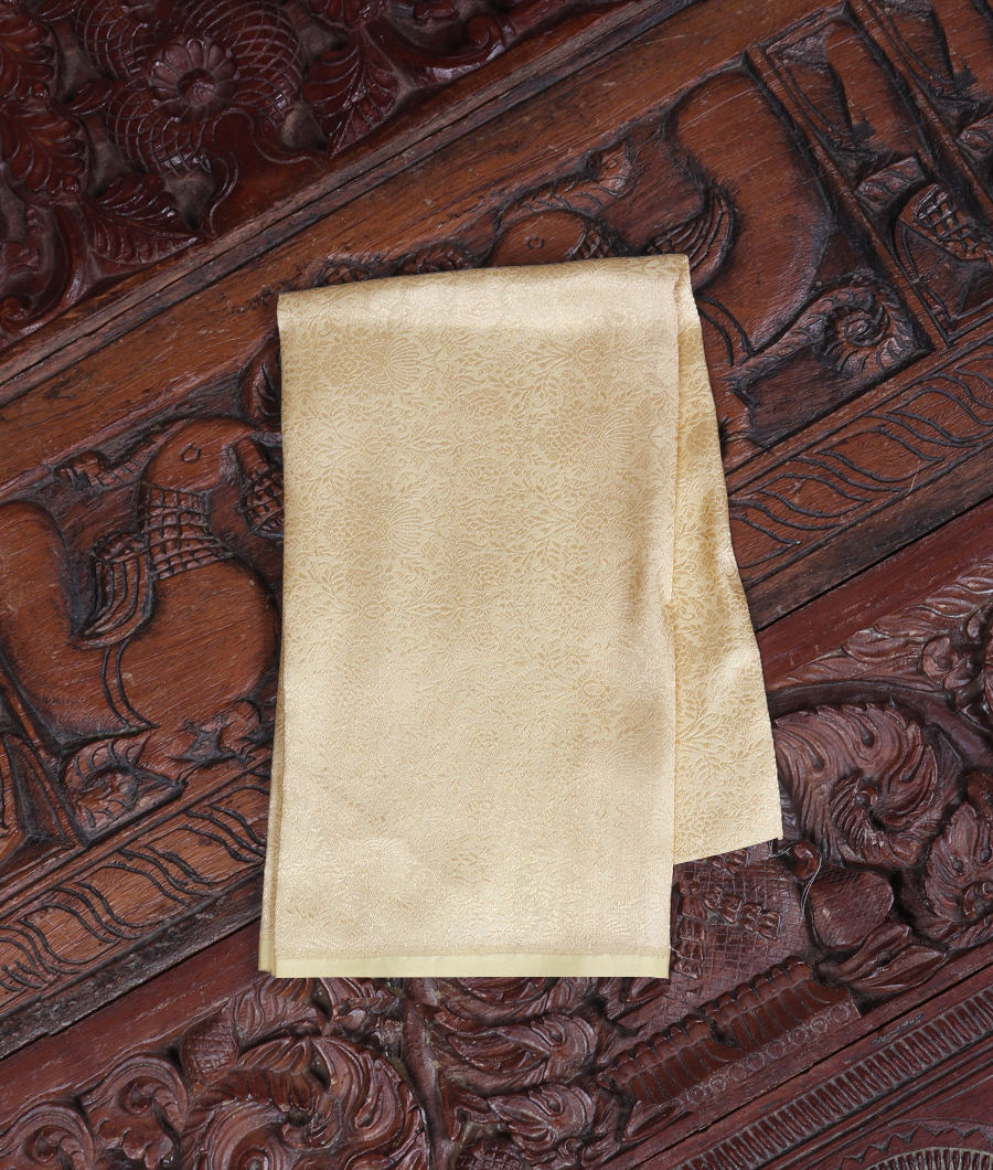Cream Handwoven Kanjivaram Silk Blouse T30881-image