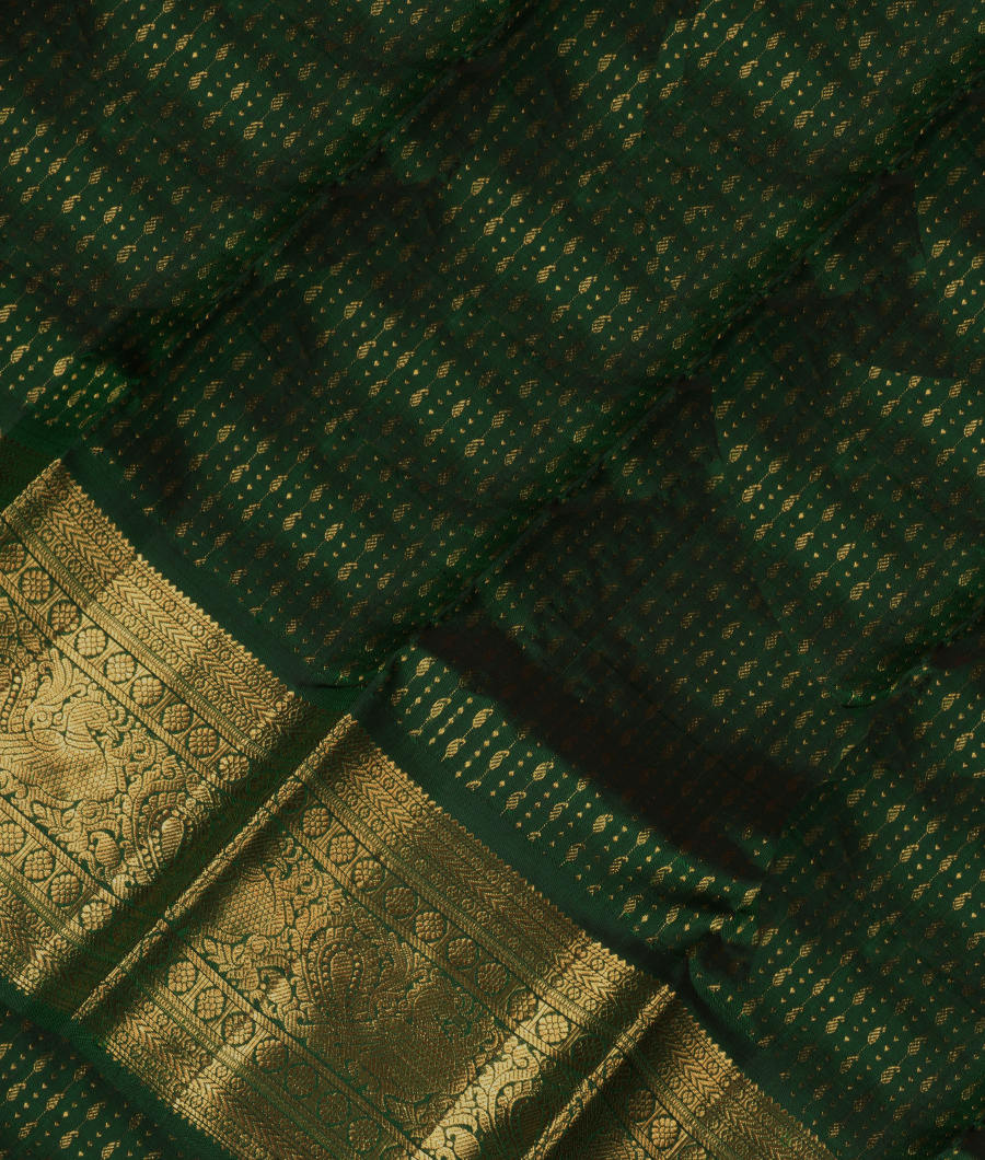 Green Handwoven Kanjivaram Silk Dupatta T295588-image