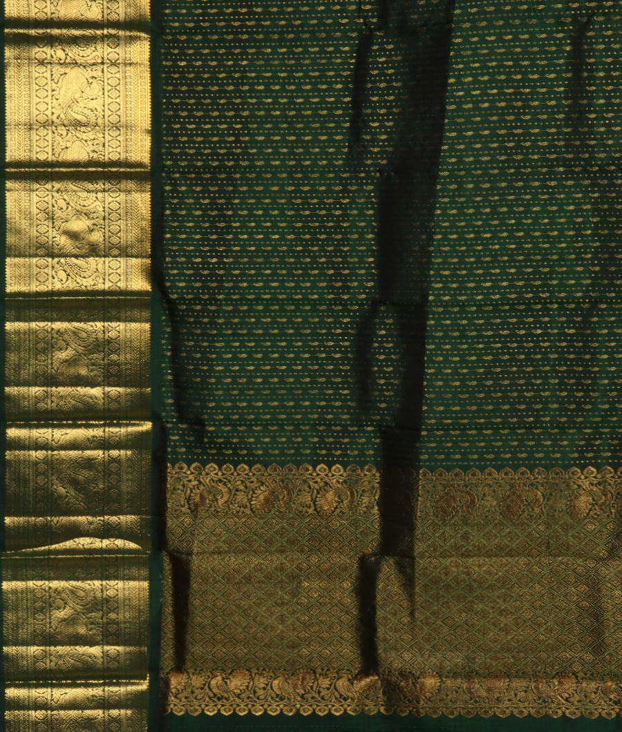 Green Handwoven Kanjivaram Silk Dupatta T2955883