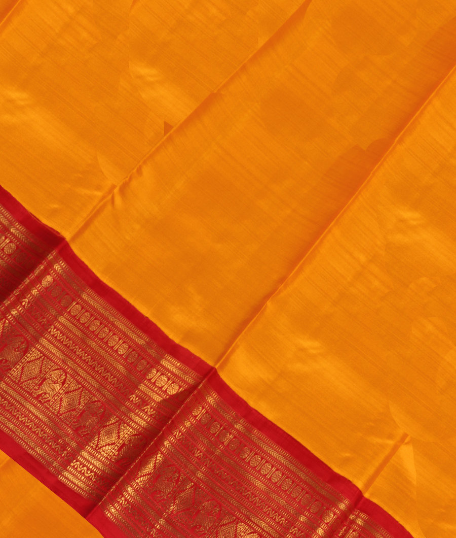 Yellow Handwoven Kanjivaram Silk Dupatta T235319-image