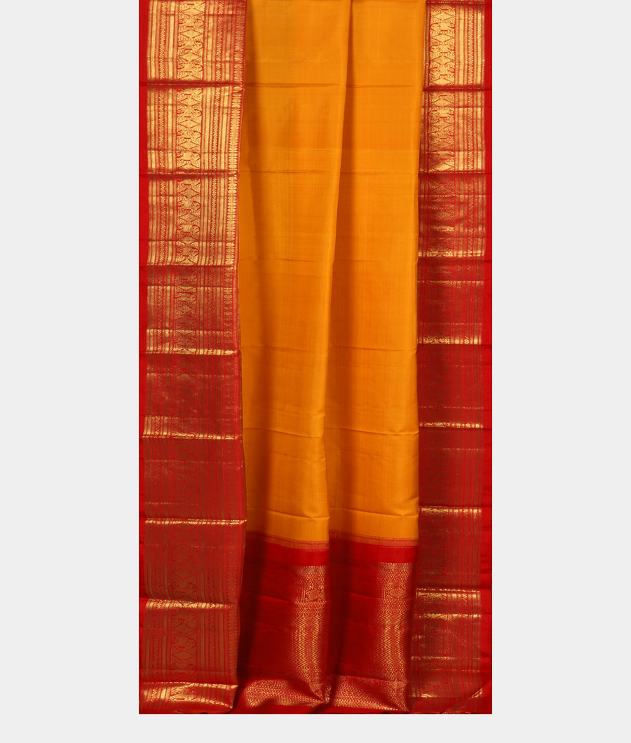 Yellow Handwoven Kanjivaram Silk Dupatta T2353192