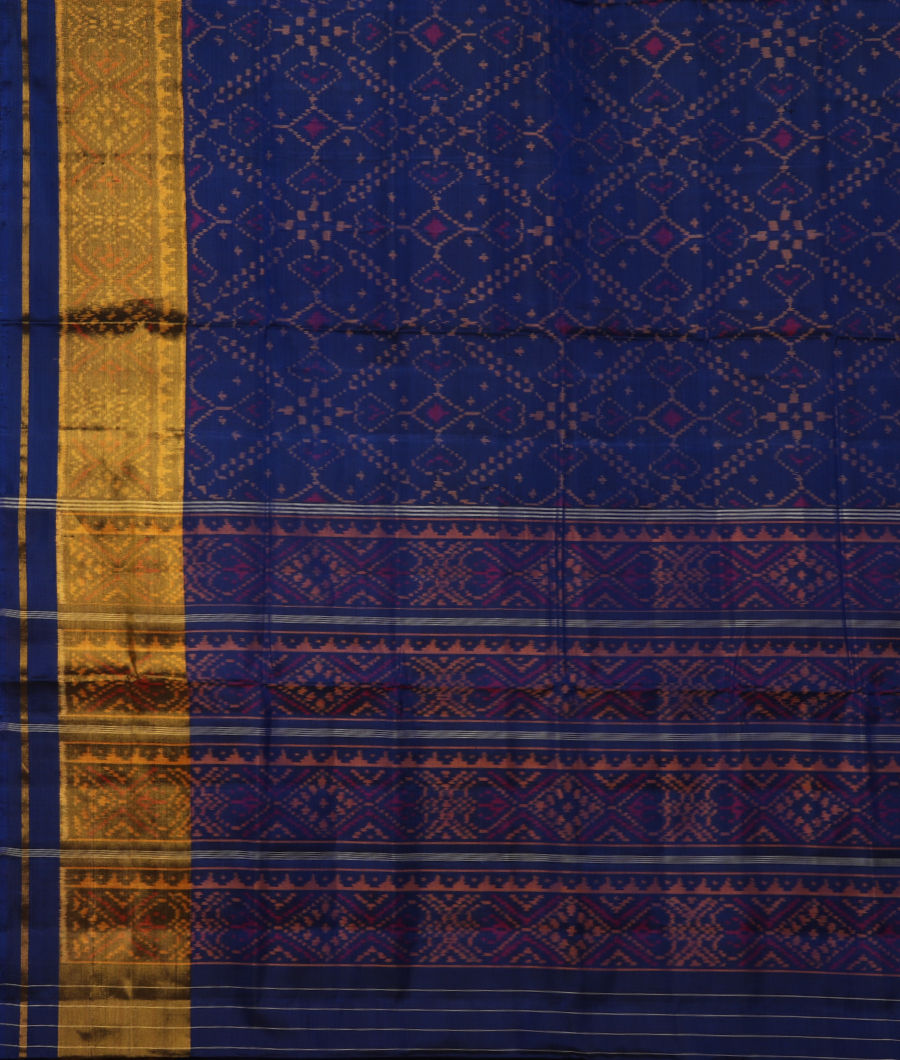 Blue Patola Silk Saree T3154564