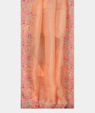 Peach Kora Organza Embroidery Saree T3345612