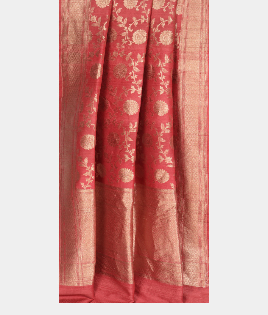 Pink Tussar Georgette Saree T3354602
