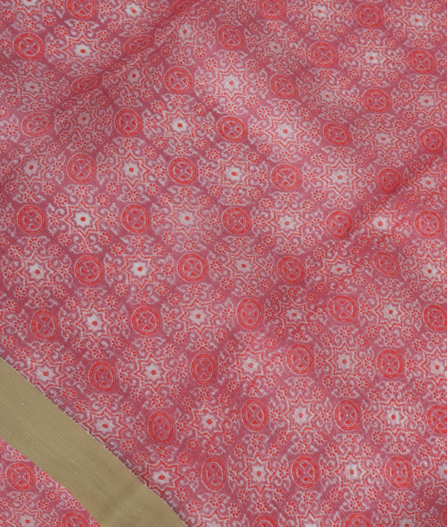 Pink Kota Cotton Saree T326223-image