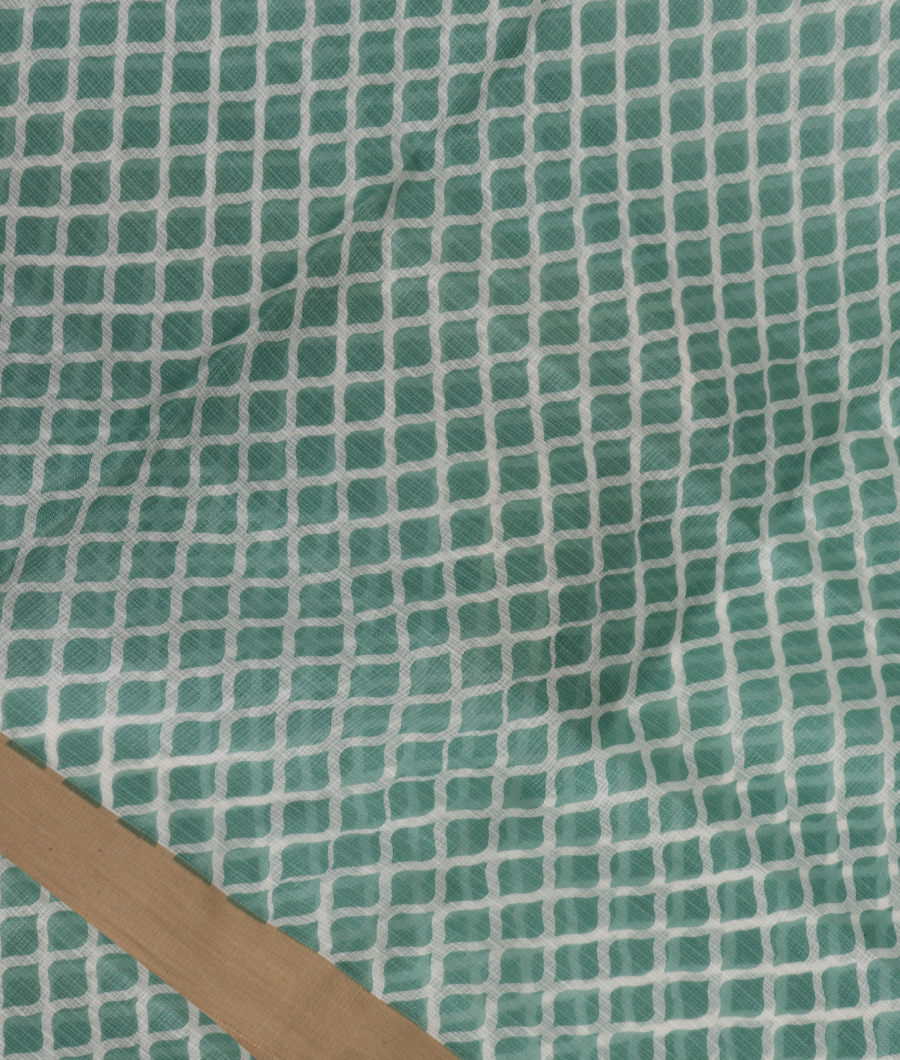 Green Kota Cotton Saree T326165-image