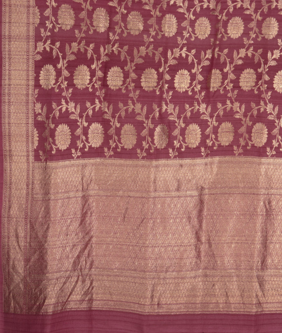 Lavender Tussar Georgette Saree T3354584