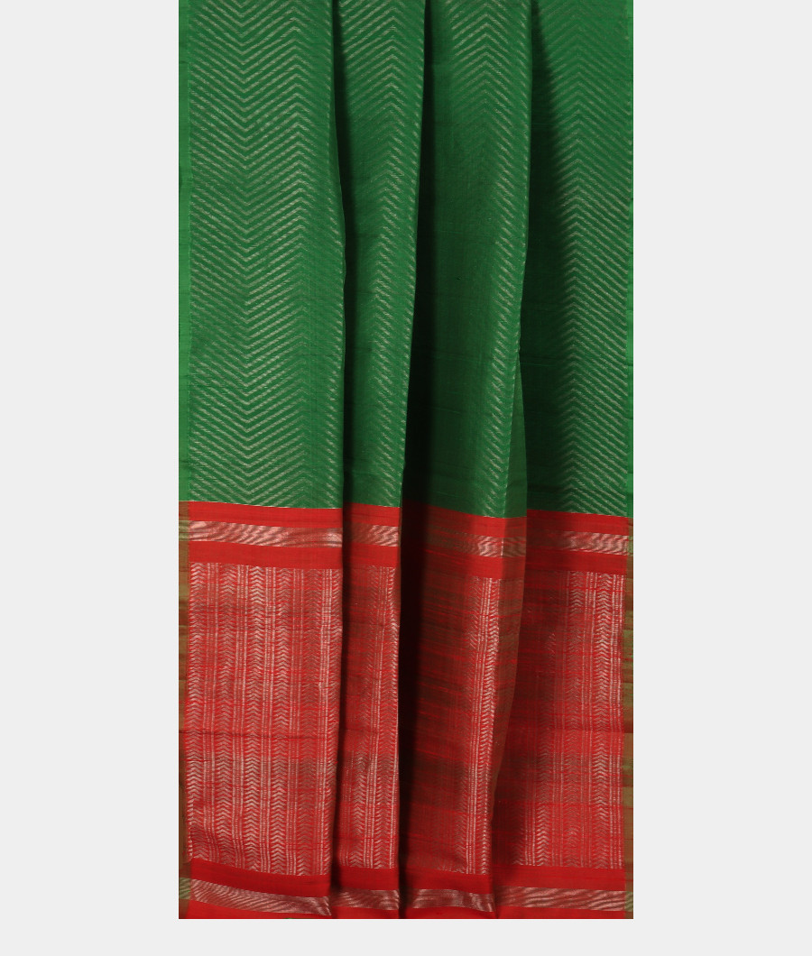 Green Woven Raw Silk Saree T3186302