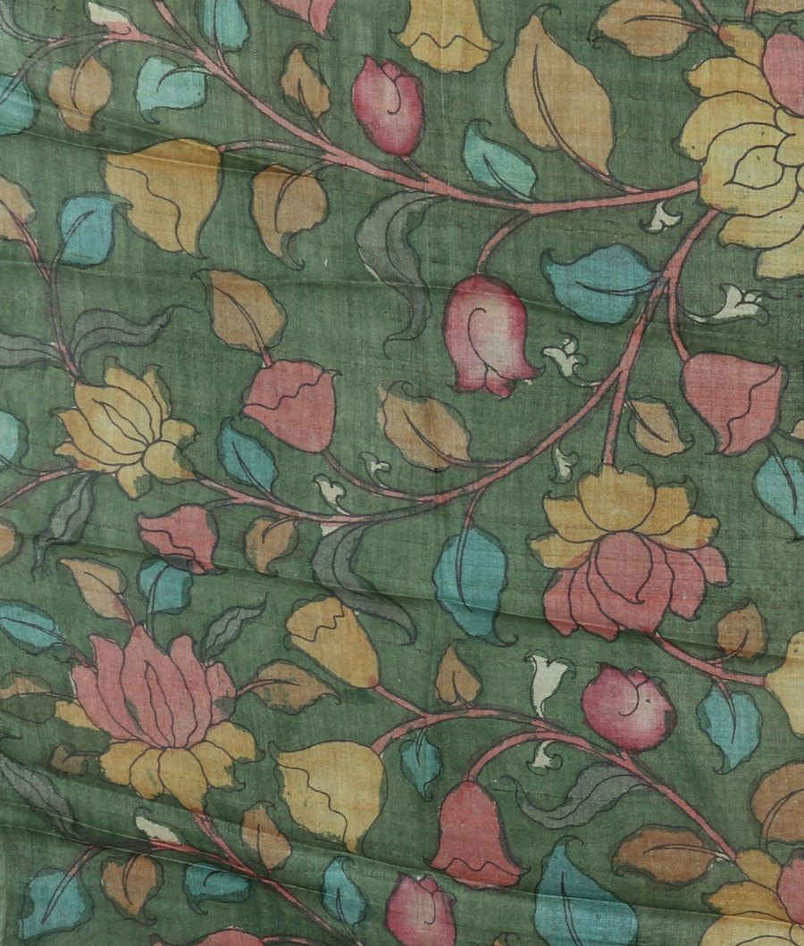 Beige Woven Tussar Saree T2972835