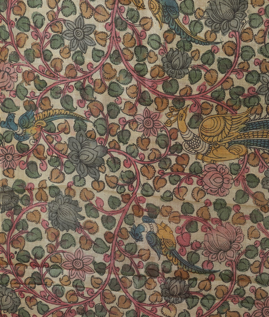 Beige Woven Tussar Saree T2972735