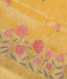 Yellow Linen Embroidery Saree T3356761