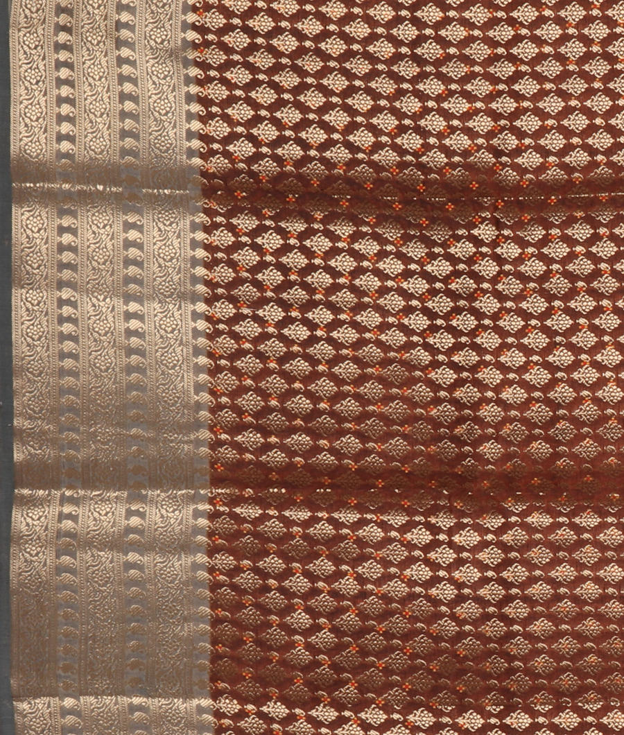 Deep Brown Chaniya Silk Saree T2973433