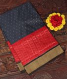 Grey Ikat Silk Saree T3332831