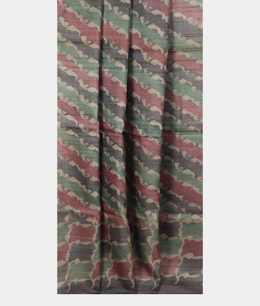 Multicolour Tussar Printed Saree T3143542