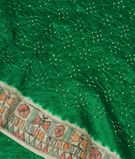 Green Bandhani Tussar Saree T3110971