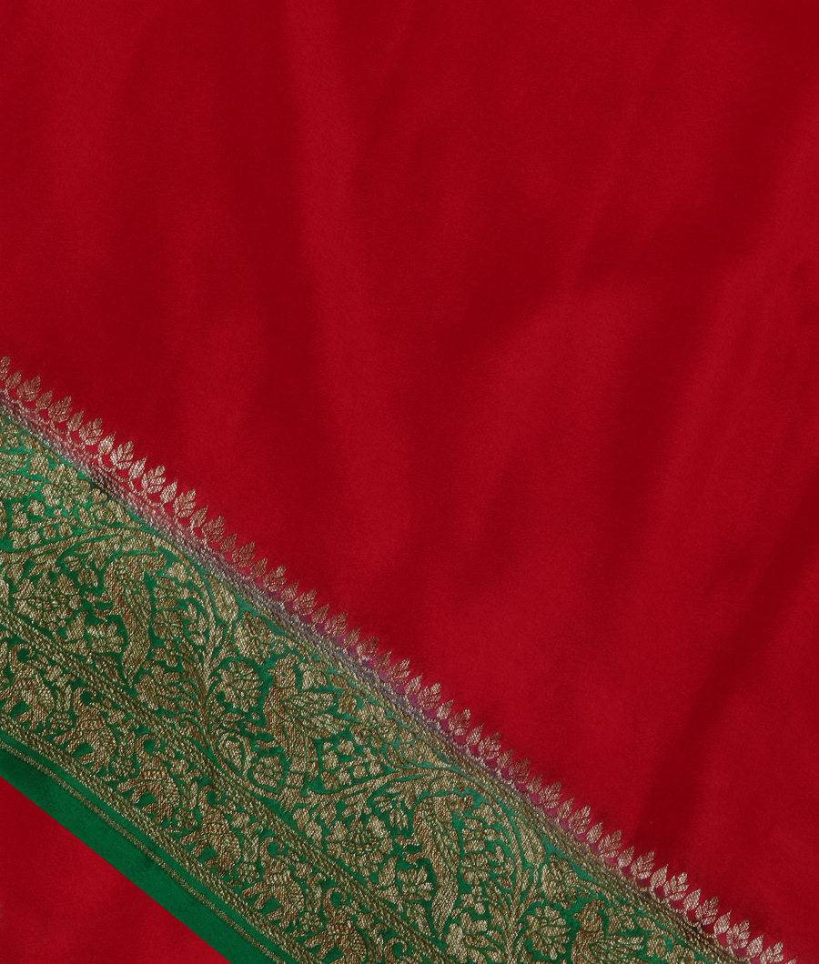 Red Mysore Silk Saree T273139-image
