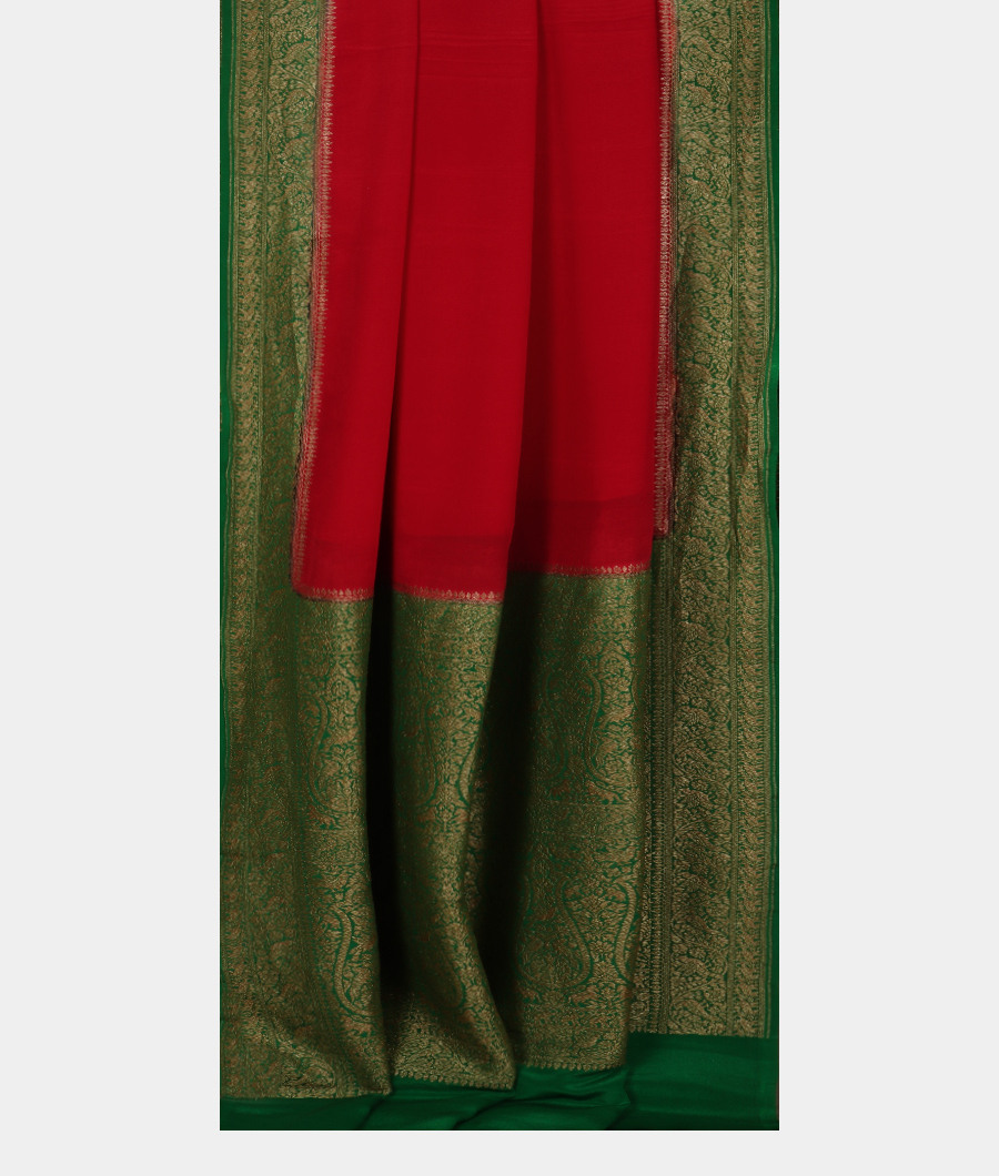 Red Mysore Silk Saree T2731392