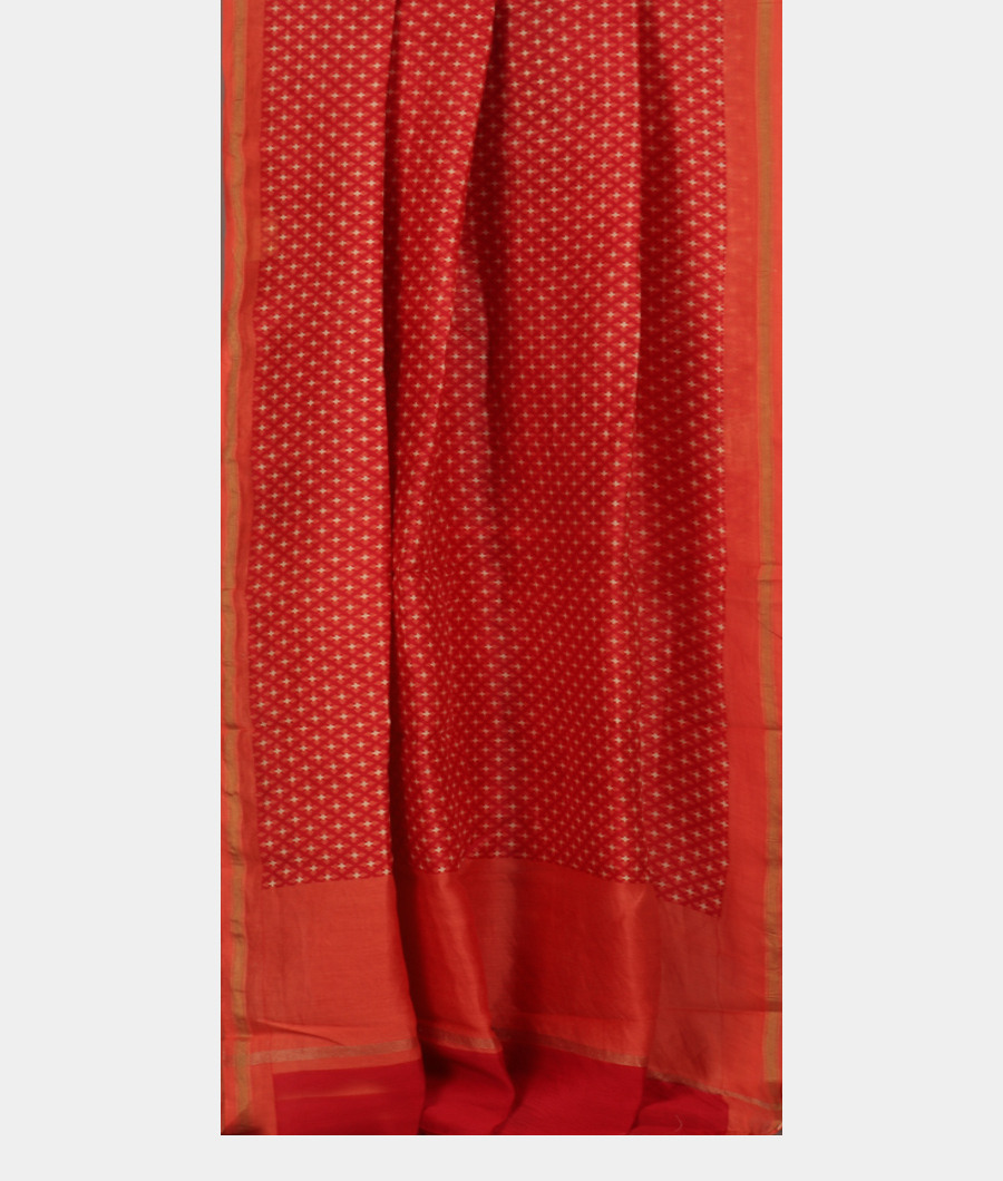 Red Soft Printed Cotton Saree T3351532