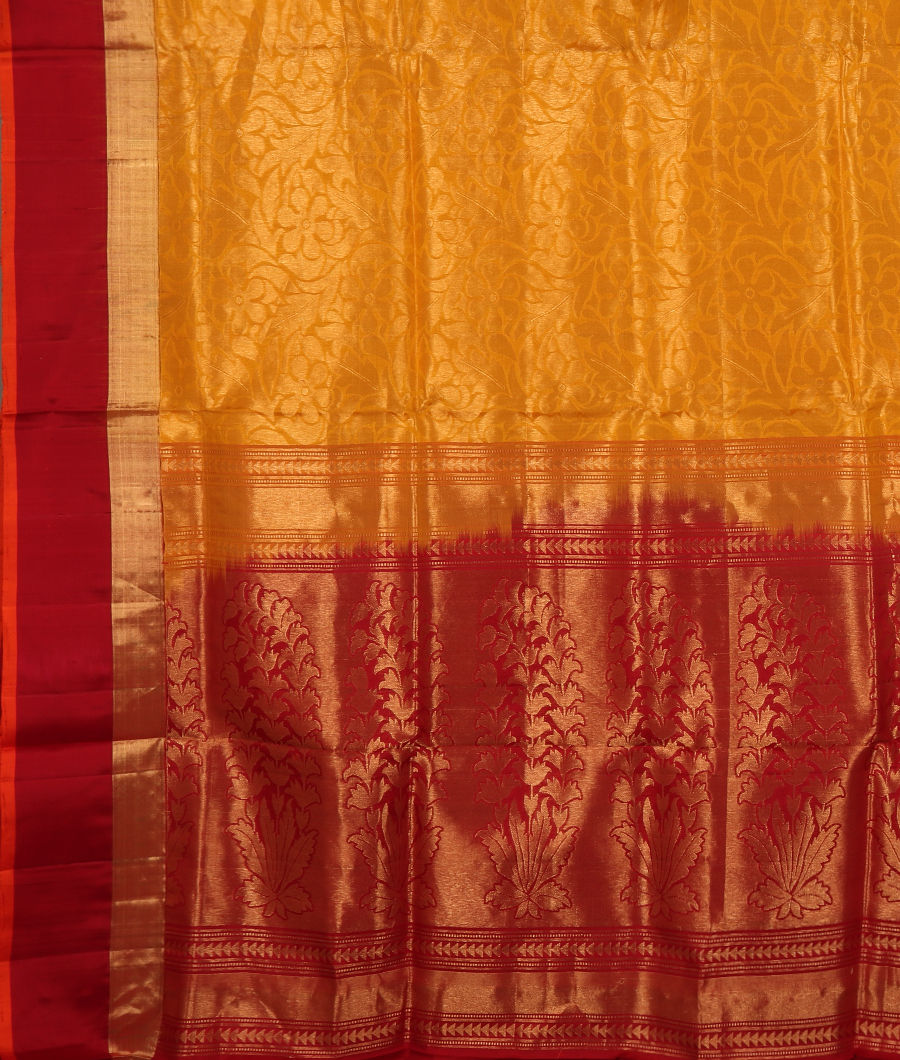 Yellow Soft Silk Saree T381824