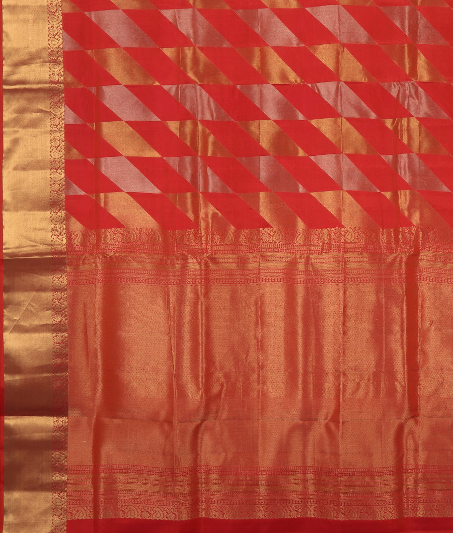 Pinkish Orange Soft Silk Saree T3361884