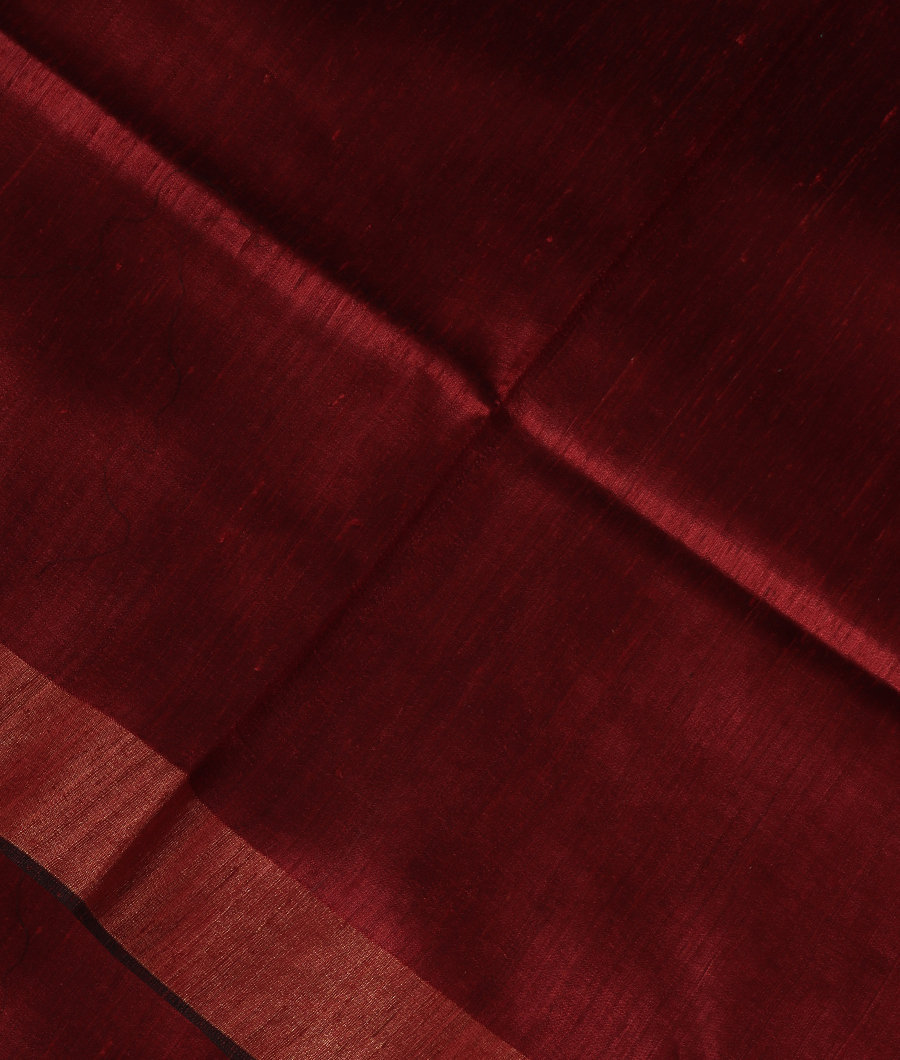 Brown Tussar Printed Saree T320682-image