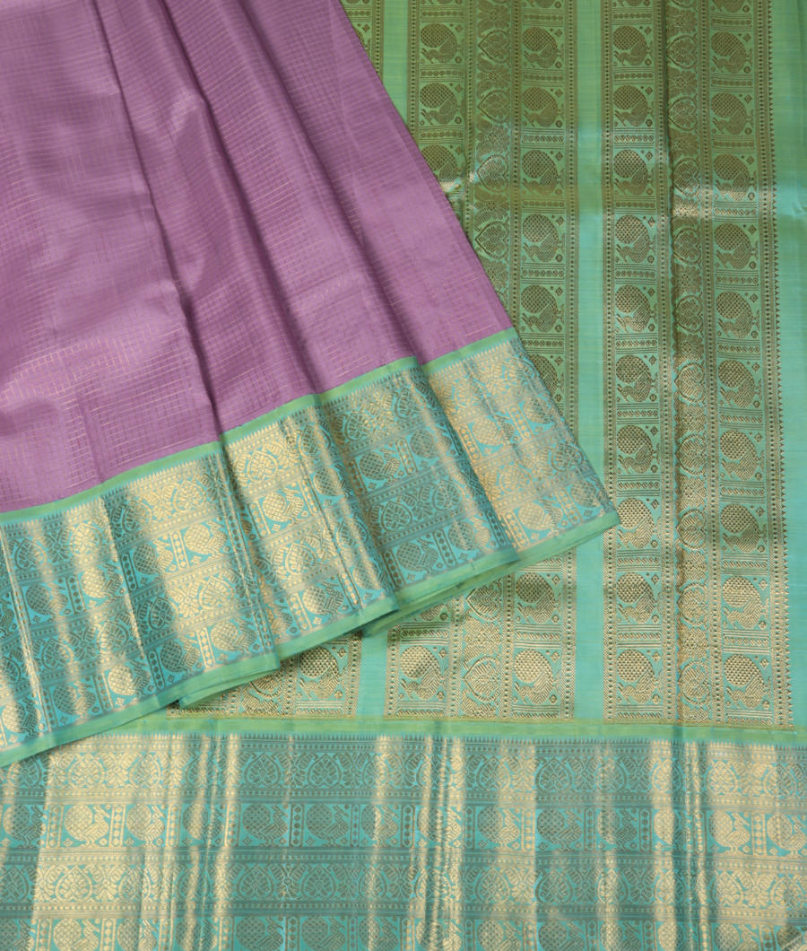 Lilac Handwoven Kanjivaram Silk Saree T2860432