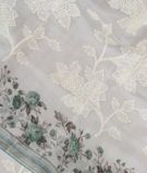 White Kora Organza Embroidery Saree T2874501