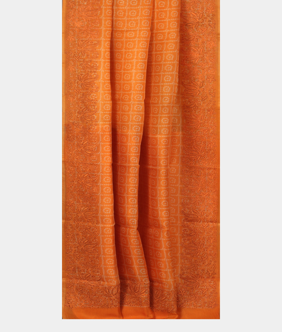 Yellow Kora Organza Printed Saree T3046622