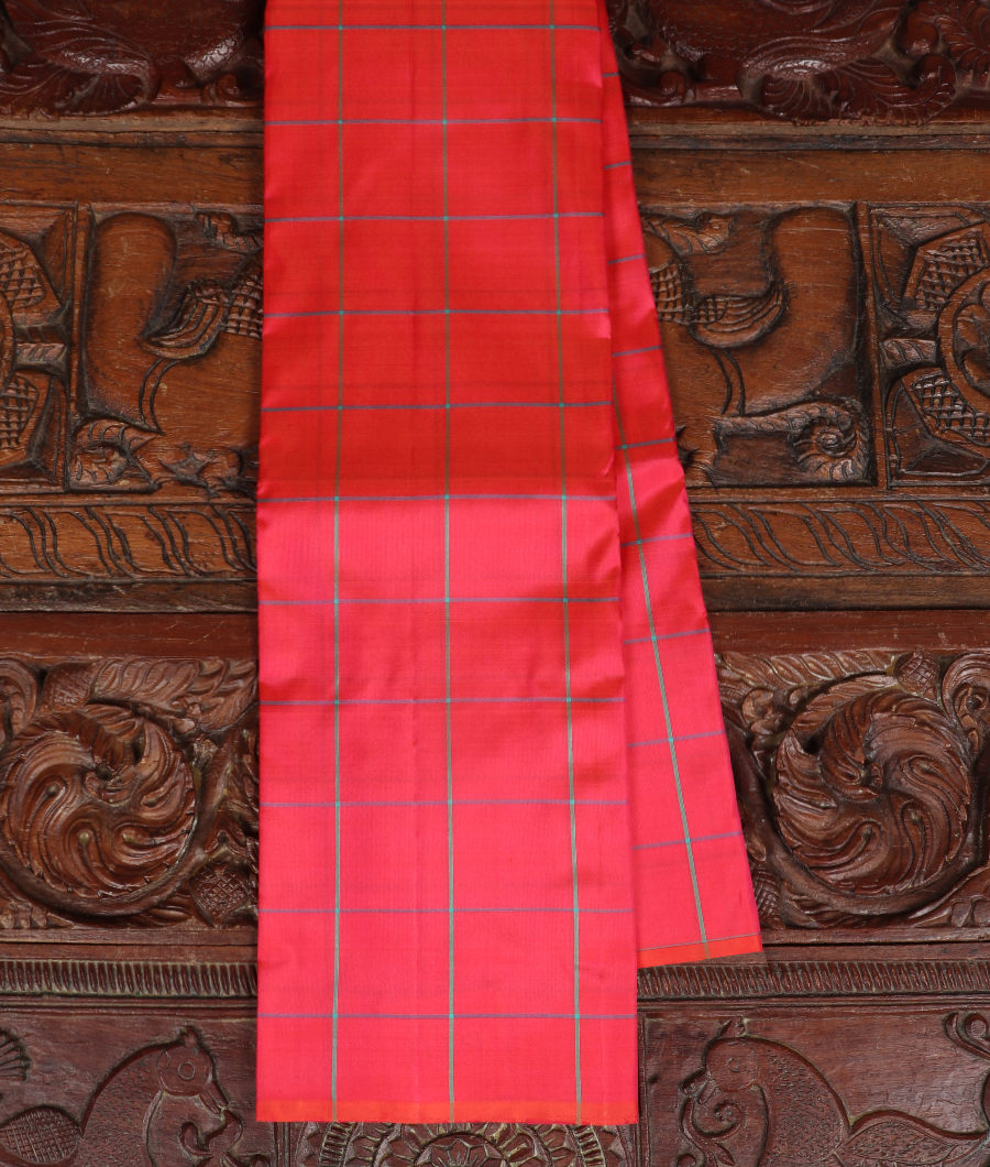 Pinkish Orange Handwoven Kanjivaram Silk Saree T326321-image