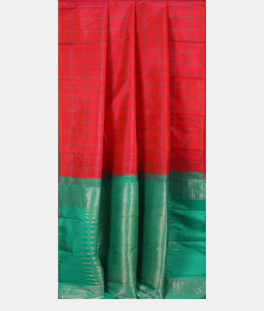 Pinkish Orange Handwoven Kanjivaram Silk Saree T3263212