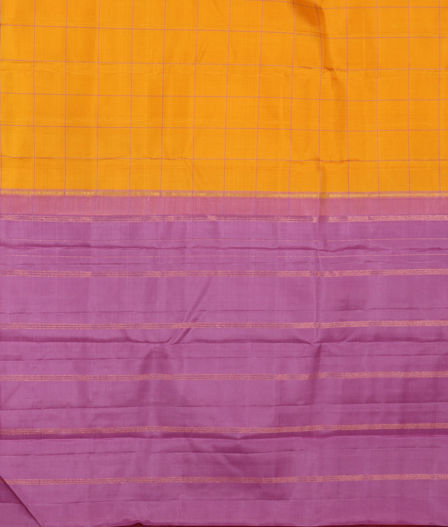 Yellow Handwoven Kanjivaram Silk Saree T3149234