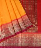 Bright Yellow Twill Kanjivaram Silk Saree T3112872