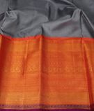 Grey Twill Kanjivaram Silk Saree T3334143