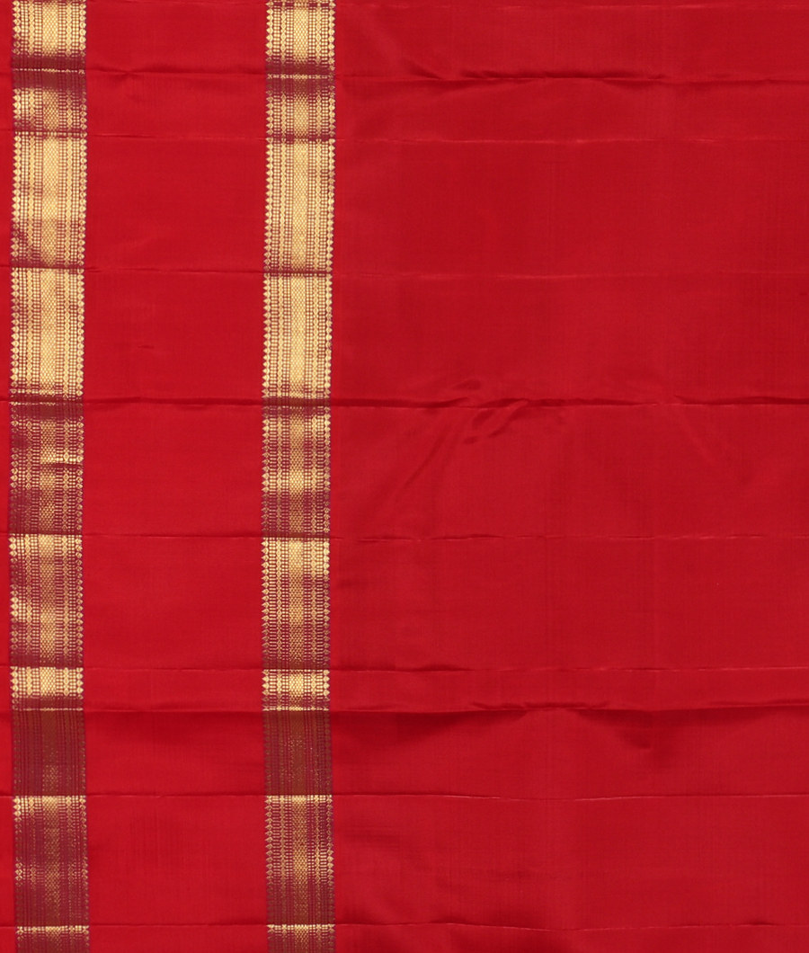 Bottle Green Handwoven Kanjivaram Silk Saree T3296103