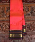 Orangish Pink Handwoven Kanjivaram Silk Saree T3371511