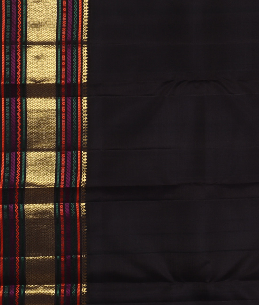 Orangish Pink Handwoven Kanjivaram Silk Saree T3371513